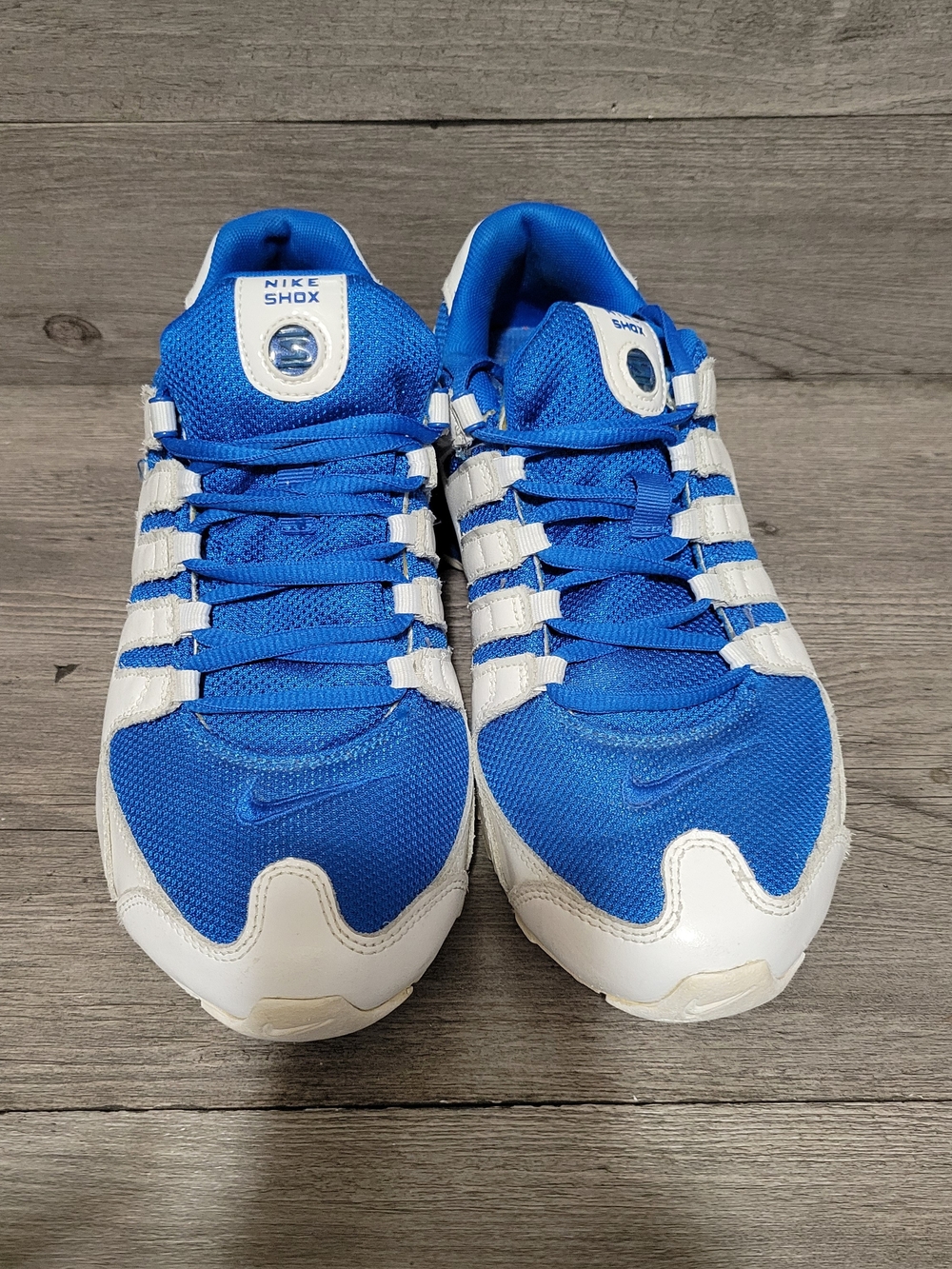 2011 Nike Shox 314561-112 Womens Size 8 Blue & White Sneakers - Picture 2 of 5